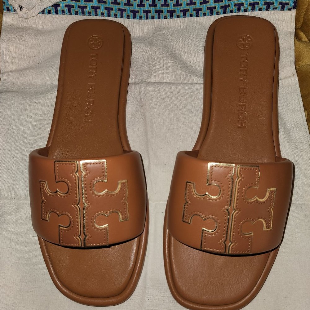 Tory Burch Double T Sport Slides
